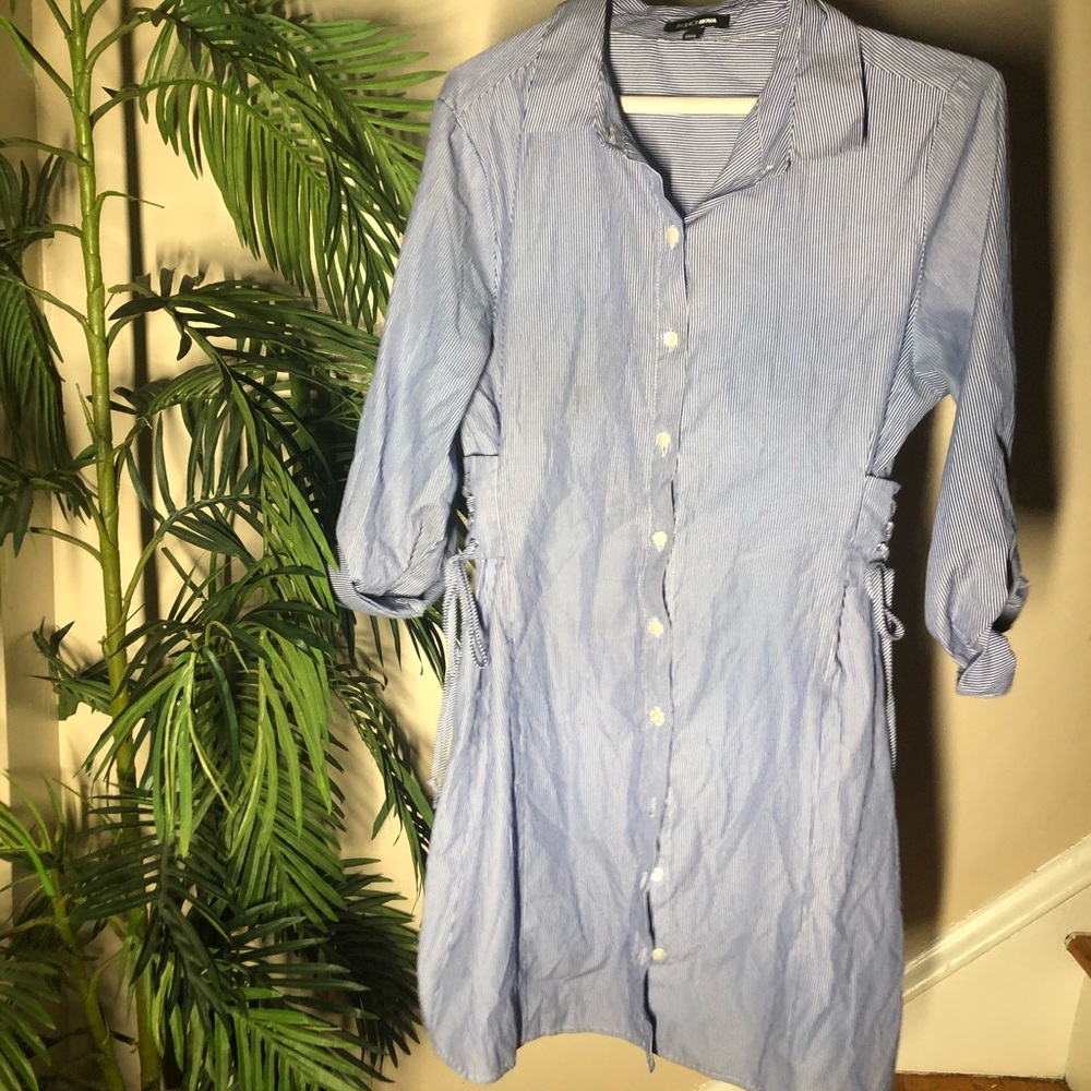 Blue Pin Striped Dress